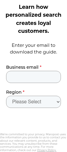 We're committed to your privacy. Maropost uses the information you provide to us to contact you about our relevant content, products, and services. You may unsubscribe from these communications at any time. For more information, check out our Privacy Policy.